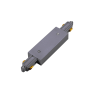 Прав конектор със захранване за монофазна шина ACA LIGHTING 2JIG GREY STRAIGHT POWER CONNECTOR