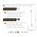 ACA LIGHTING OD650825PBK YASMINE