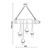 ACA LIGHTING 932604BBR MERLIN