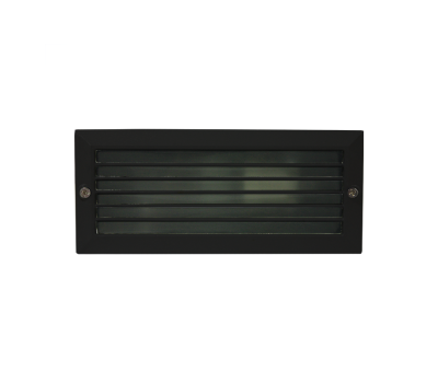 Фасадна луна за вграждане в стена ACA LIGHTING AC.045GL63B BLACK RECESSED FASADE WALL LAMP