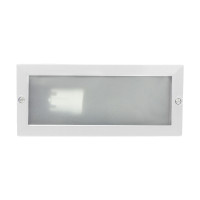 Фасадна луна за вграждане в стена ACA LIGHTING AC.045GL64WMS WHITE RECESSED FASADE WALL LAMP