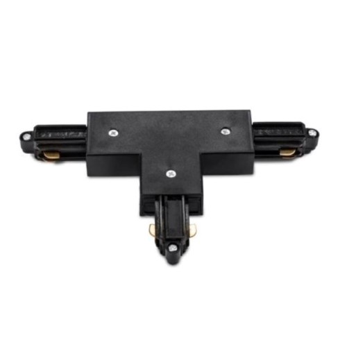 Т-образен конектор за монофазна шина за открит монтаж ACA LIGHTING 2WTB BLACK T CONNECTOR