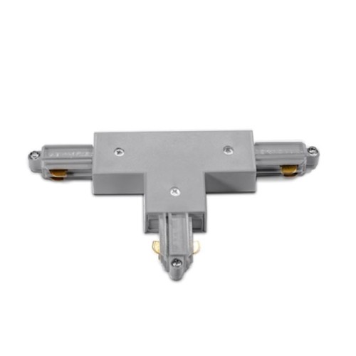 Т-образен конектор за монофазна шина за открит монтаж ACA LIGHTING 2WTG GREY T CONNECTOR