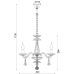 ACA LIGHTING BLK80383PCMG LOMPELIA