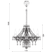 ACA LIGHTING BLK80416PCG GLADIOLO