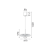 LED пендел ACA LIGHTING BD379A450PGD LOFTY SATIN BRASS 12W 2700K