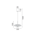 LED пендел ACA LIGHTING BD379A300PGD LOFTY SATIN BRASS 8W 2700K