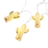 ACA LIGHTING CACTUS10WW2A 0,2W 3000K 1350mm 2 x AA METAL GOLD CACTUS LED DECORATIVE STRING LIGHT