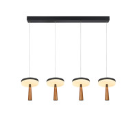 ACA LIGHTING CN4P42WBKCCT ASIAN BLACK PENDANT LAMP 42W CCT 2700K - 3000K - 4000K