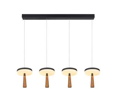 LED пендел ACA LIGHTING CN4P42WBKCCT ASIAN BLACK PENDANT LAMP 42W CCT 2700K - 3000K - 4000K