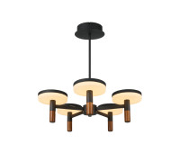 ACA LIGHTING CN5P52WBKCCT ASIAN BLACK CHANDELIER 52W CCT 2700K - 3000K - 4000K