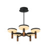 ACA LIGHTING CN5P52WBKCCT ASIAN BLACK CHANDELIER 52W CCT 2700K - 3000K - 4000K