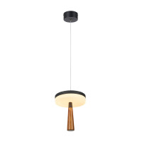 ACA LIGHTING CNP11WBKCCT ASIAN BLACK PENDANT LAMP 11W CCT 2700K - 3000K - 4000K