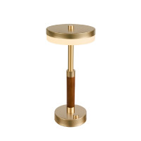 ACA LIGHTING CNT11WGDIM ASIAN SATIN BRASS TABLE LAMP 11W 2700K DIMMABLE