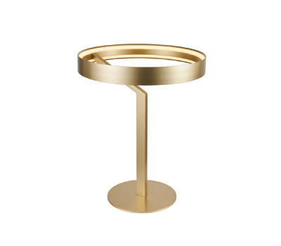 ACA LIGHTING CNT29GCCT ROLLIE SATIN BRASS TABLE LAMP 29W 2700K DIMMABLE