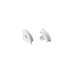 ACA LIGHTING EP161 SET OF WHITE PLASTIC END CAPS WITH HOLE FOR P161U CORN PROFILE