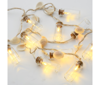 LED светещ гирлянд ACA LIGHTING F04101102 0,6W 3000K 1350mm 2 x AA GLASS BOTTLE SHELLS DECORATIVE STRING LIGHT