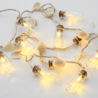 LED светещ гирлянд ACA LIGHTING F04101102 0,6W 3000K 1350mm 2 x AA GLASS BOTTLE SHELLS DECORATIVE STRING LIGHT