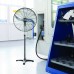 ACA LIGHTING FANSPPB80 BLACK STAND FAN WITH 2 BLADES