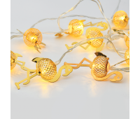 LED светещ гирлянд ACA LIGHTING FLAMINGO10WW2A 0,2W 3000K 1350mm 2 x AA METAL GOLD FLAMINGO LED DECORATIVE STRING LIGHT