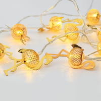 ACA LIGHTING FLAMINGO10WW2A 0,2W 3000K 1350mm 2 x AA METAL GOLD FLAMINGO LED DECORATIVE STRING LIGHT