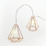 ACA LIGHTING FMCDIAM10WW2AT 0,45W 3000K 1350mm 3 x AA COPPER METAL DIAMOND LED STRING LIGHT