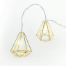 LED светещ гирлянд ACA LIGHTING FMGDIAM10WW2A 0,45W 3000K 1350mm 3 x AA GOLD METAL DIAMOND LED STRING LIGHT