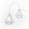 LED светещ гирлянд ACA LIGHTING FMSDIAM10WW2A 0,45W 3000K 1350mm 3 x AA SILVER METAL DIAMOND LED STRING LIGHT