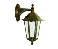 Градински аплик ACA LIGHTING HI6022R HEXAGON WALL GARDEN ANTIQUE BROWN IP44