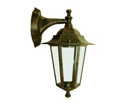 Градински аплик ACA LIGHTING HI6022R HEXAGON WALL GARDEN ANTIQUE BROWN IP44