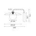 ACA LIGHTING HM235W1 FLERIA 1 x G9
