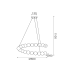 LED пендел ACA LIGHTING HM236LEDP80 LOLLY SATIN BRASS 30W 3000K