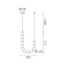 LED пендел ACA LIGHTING HM238LEDP12 LOLLY SATIN BRASS 18W 3000K