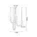 ACA LIGHTING HM238LEDP36 LOLLY SATIN BRASS 54W 3000K