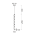 LED пендел ACA LIGHTING HM238LEDP9 LOLLY SATIN BRASS 14W 3000K