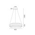 LED пендел ACA Lighting HM251444 ROSE GOLD LED 36W CCT 2700K - 3000K - 4000K