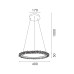 LED пендел ACA Lighting HM251784G CHRYSALIS GOLD LED 36W CCT 2700K - 3000K - 4000K