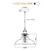 Пендел ACA LIGHTING KS1295PAM1BK SMYRNA