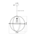 ACA LIGHTING KS1483P1BK SIRENA