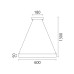 Pendant ACA Lighting KY011EC92C RUNO BRUSH SILVER LED 30W 2800K - 3200K - 4000K Pendant ACA Lighting KY011EC92C RUNO BRUSH SILVER LED 30W 2800K - 3200K - 4000K