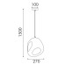 Пендел ACA Lighting MP251030 FALIRIS PENDANT LAMP IRON+ POLYSTYRENE WHITE 1 x E27 