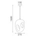 Пендел ACA Lighting MP251031 FALIRIS PENDANT LAMP IRON+ POLYSTYRENE WHITE 1 x E27 Пендел ACA Lighting MP251031 FALIRIS PENDANT LAMP IRON+ POLYSTYRENE WHITE 1 x E27