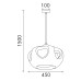 Педнел ACA Lighting MP251032 QUEEN PENDANT LAMP IRON+ POLYSTYRENE WHITE 1 x E27