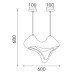 Пендел ACA Lighting MP251034 ICEBERG PENDANT LAMP IRON+ POLYSTYRENE WHITE 2 x E27 60W 