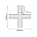 Четворен конектор за магнитна шина за вграждане ACA LIGHTING MRCROSSW Magnetic track recessed cross connector White