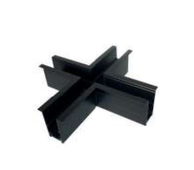 Четворен конектор за магнитна шина за вграждане ACA LIGHTING MRCROSSB Magnetic track recessed cross connector Black