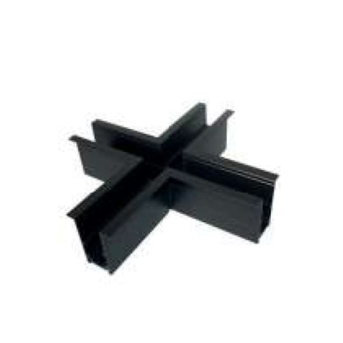 Четворен конектор за магнитна шина за вграждане ACA LIGHTING MRCROSSB Magnetic track recessed cross connector Black