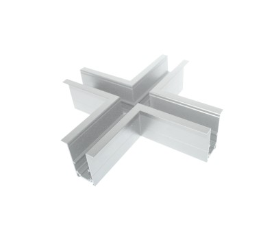 Четворен конектор за магнитна шина за вграждане ACA LIGHTING MRCROSSW Magnetic track recessed cross connector White