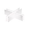 Четворен конектор за магнитна шина за открит монтаж ACA LIGHTING MSCROSSW Magnetic surface cross connector White