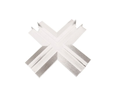 Четворен конектор за магнитна шина за вграждане ACA LIGHTING MTCROSSW Trimless Magnetic track recessed cross connector White